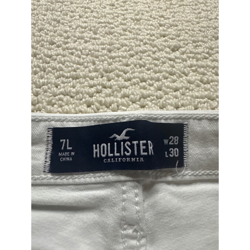 Hollister High-Rise Jean Legging White 7L W28 L30 Advanced Stretch Skinny Pant - Picture 2 of 9